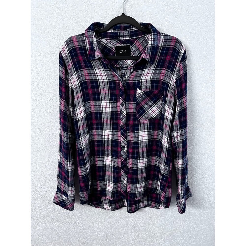 Rails Hunter plaid long sleeve flannel womens size medium